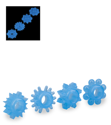 4 phosphoreszierende Cockringe Lumino