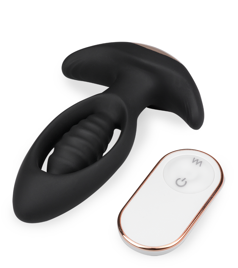 Ferngesteuerter Analplug mit Vibration Anchor